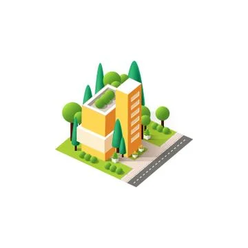 Vector isometrics administrative building Stock Illustration