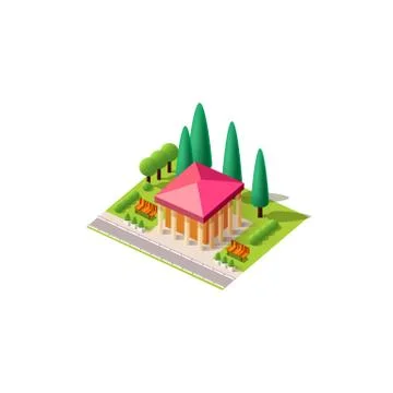 Vector isometrics administrative building Stock Illustration