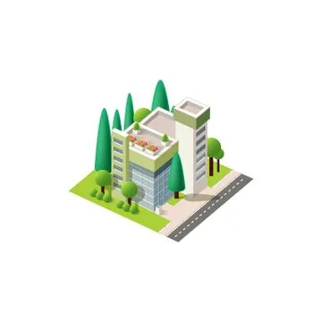 Vector isometrics hospital Stock Illustration