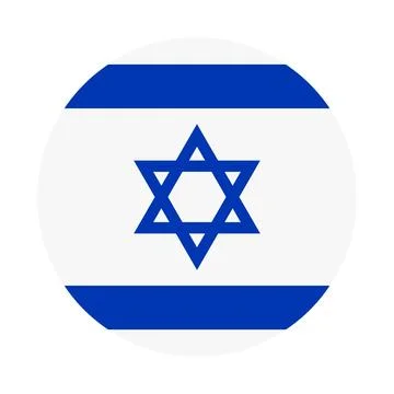 Vector israel flag in a circle on white background Stock Illustration
