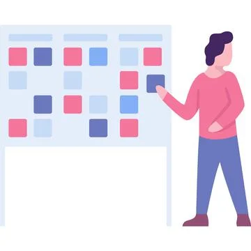 Vector IT office worker icon business online Stock Illustration