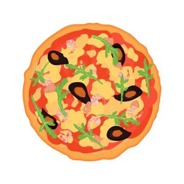 Vector italian pizza Stock Illustration
