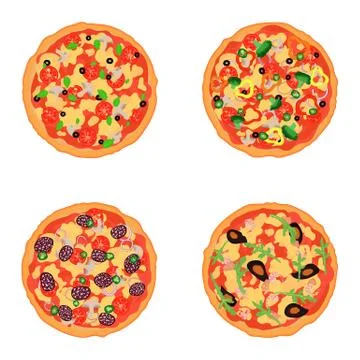 Vector italian pizza Stock Illustration