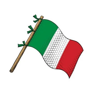 Vector of Italy Flag Stock Illustration