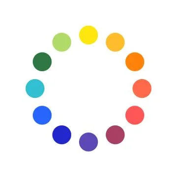 Vector Itten colour wheel palette. Color theory illustration Stock Illustration