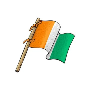 Vector of Ivory Coast Flag Stock Illustration