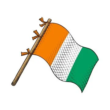 Vector of Ivory Coast Flag Stock Illustration