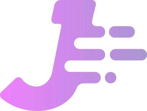 Vector j speed blur and dash cutting edge digital Stock Illustration