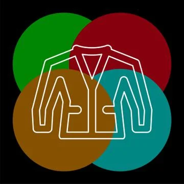 Vector jacket illustration isolated Stock Illustration