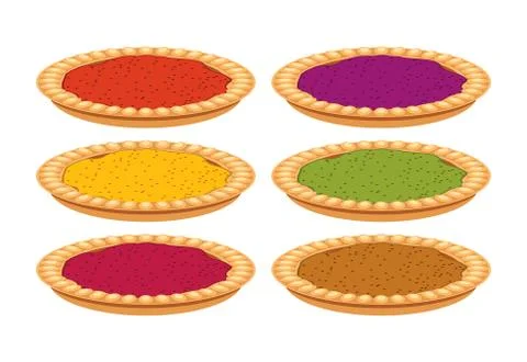 Vector jam pie set Illustrazione stock