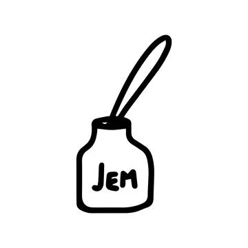 Vector jar of jam for kitchen isolated on white background. Funny, cute Stock Illustration