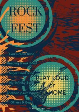 Vector Jazz music poster template. Stock Illustration