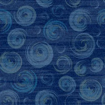 Vector Jeans background with flowers. Denim seamless pattern. Blue jeans fabric Stock Illustration