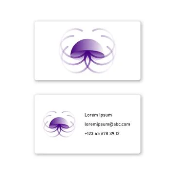 Vector jellyfish in gradient style . Editable illustration Stock Illustration