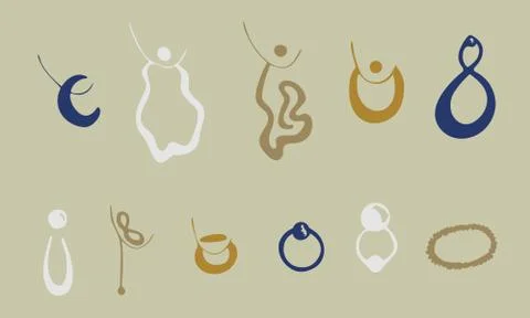 Vector jewelry accessories Stock Illustration
