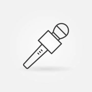 Vector journalist microphone concept vector icon Stock Illustration