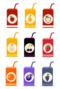 Vector juice, fruit bottle Stock Illustration