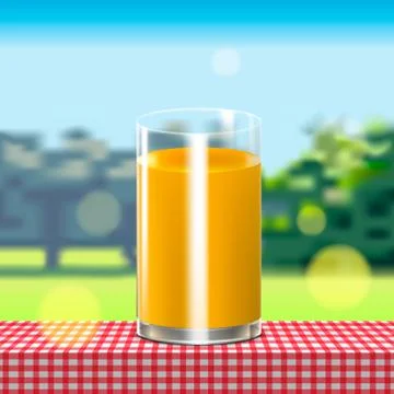 Vector. Juice in a glass. Ilustração Stock