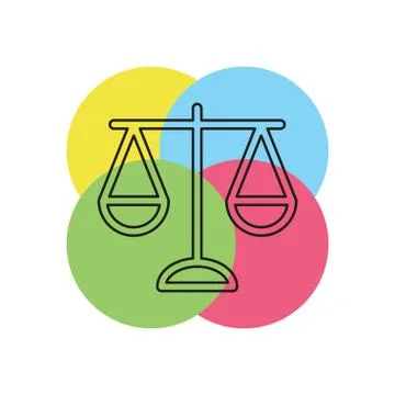 Vector justice Balance illustration Stock Illustration