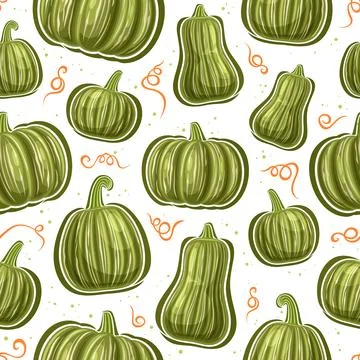 Vector Kabocha Seamless Pattern Stock Illustration