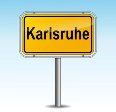 Vector karlsruhe signpost Stock Illustration
