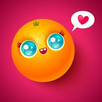 Vector kawaii orange Stock Illustration