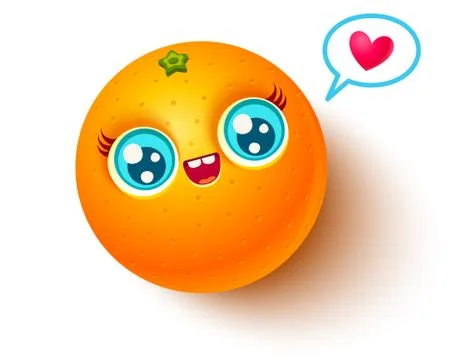 Vector kawaii orange Stock Illustration