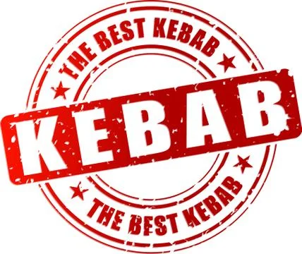 Vector kebab stamp Stock Illustration