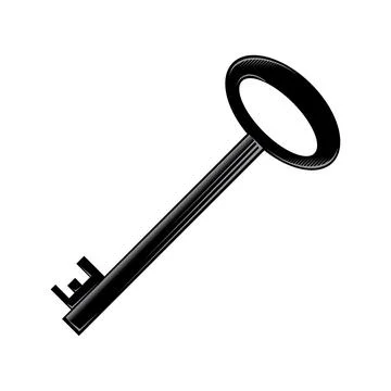 Vector key icon isolated on white background. Key icon. Lock or unlock sign.. Ilustración de archivo