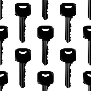 Vector key icon isolated on white background. Key icon. Lock or unlock sign.  Ilustración de archivo
