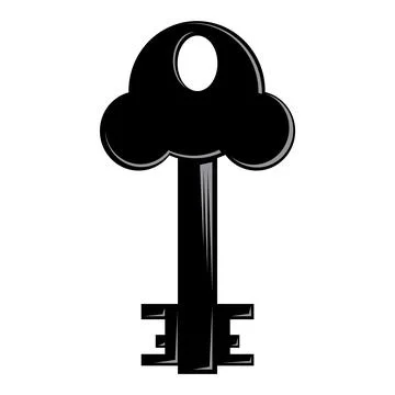 Vector key icon isolated on white background. Key icon. Lock or unlock sign.. Ilustración de archivo