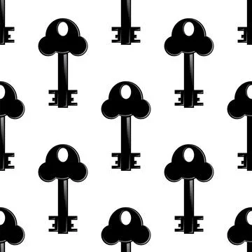 Vector key icon isolated on white background. Key icon. Lock or unlock sign.  Ilustración de archivo