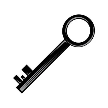 Vector key icon isolated on white background. Key icon. Lock or unlock sign.. Ilustración de archivo
