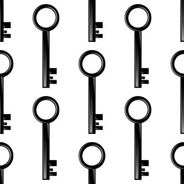Vector key icon isolated on white background. Key icon. Lock or unlock sign.  Ilustración de archivo