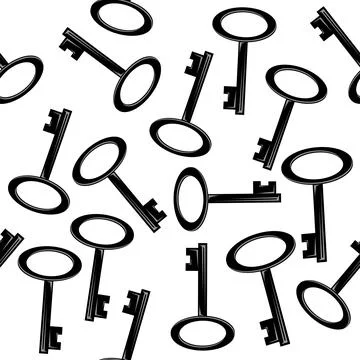 Vector key icon isolated on white background. Key icon. Lock or unlock sign.  Ilustración de archivo