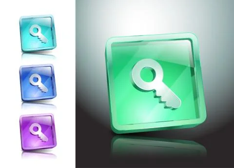 Vector key icon secure security web Stock Illustration