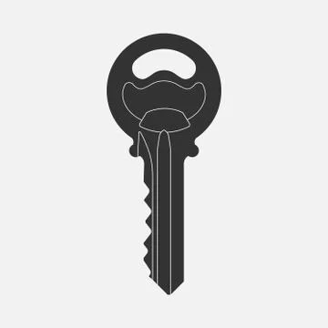 Vector Key icon on white background Stock Illustration