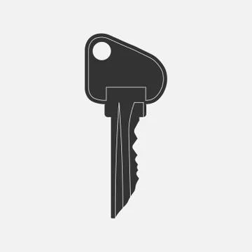 Vector Key icon on white background Stock Illustration