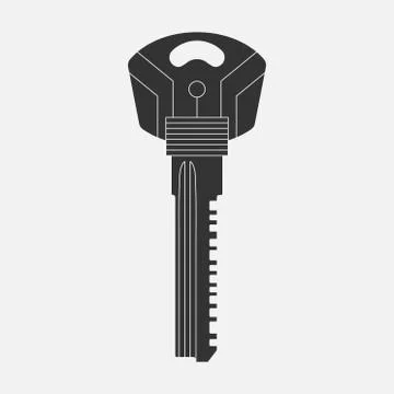 Vector Key icon on white background Stock Illustration