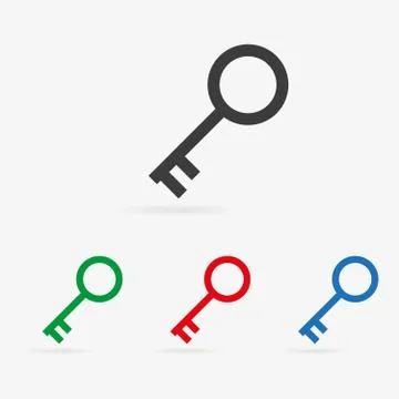 Vector key icons Stock Illustration