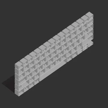 Vector keyboard image on the black background Stock Illustration