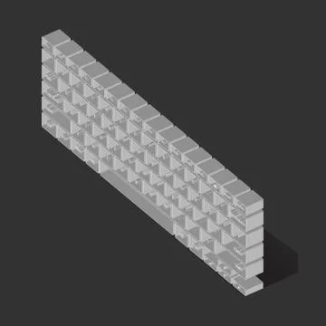 Vector keyboard image on the black background Stock Illustration