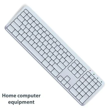 Vector keyboard in white color Stock Illustration