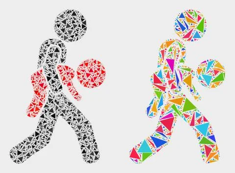 Vector Kidnapper Mosaic Icon of Triangle Items イラスト素材