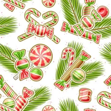Vector Kids Christmas seamless pattern Stock Illustration