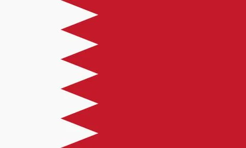 Vector Kingdom of Bahrain flag Stock Illustration
