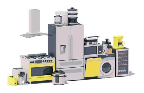 Vector kitchen appliances and equipment Stock Illustration