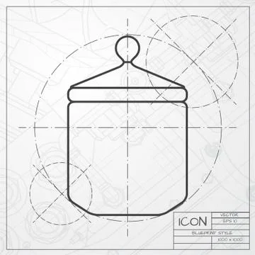 Vector kitchen bottle template Stock Illustration