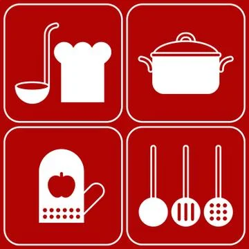 Vector kitchen symbols Stock Illustration