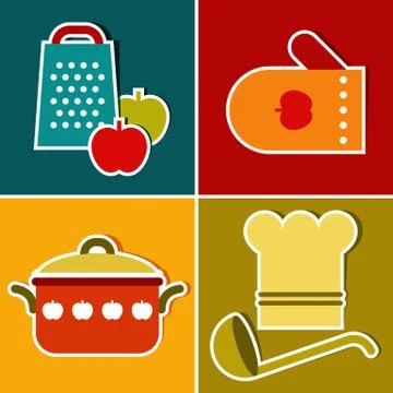 Vector kitchen symbols Stock Illustration